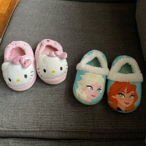 Hello Kitty and Frozen Character Slippers